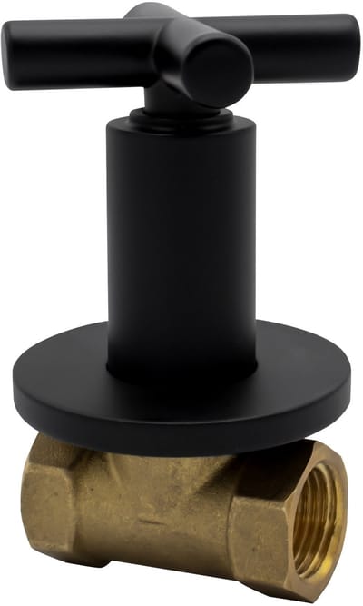 H&F Cross Bidet Douchekraan Inbouw 1/2" x 1/2" – Mat Zwart – Bidet Aansluitkraan