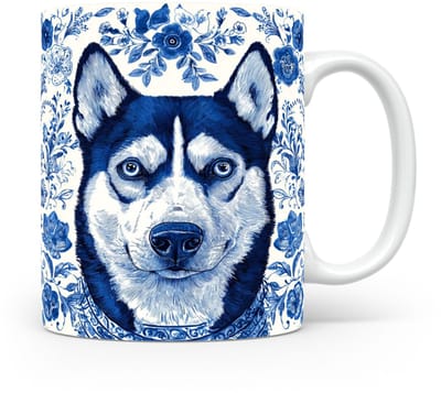 Mok Malamute Beker voor koffie of tas voor thee, cadeau voor dierenliefhebbers, moeder, vader, collega, vriend, vriendin, kantoor, opa, oma, hond, kerst, sinterklaas, verjaardag