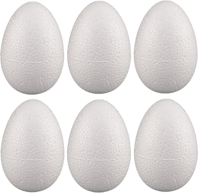 Piepschuim hobby vorm - 25x - ei - 6 cm - DIY knutsel figuren om te versieren - paasei
