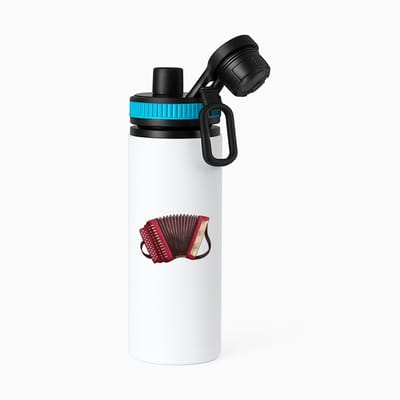 Hacebo® - Accordeon waterfles met draaidop blauw - Muziek - Muziekanten - Instrument - snaarinstrument - muzikanten - water fles - 850ML