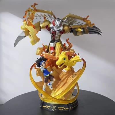 30cm Digimon Adventure Figuren Taichi Agumon War Greymon Anime Figuren PVC Beeld Collectie Figuur Bureau Ornament Speelgoed Cadeau white