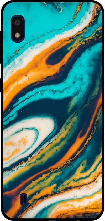 Smartphonica Telefoonhoesje voor Samsung Galaxy A10 marmer look - backcover marmer hoesje - Groen geschikt voor Samsung Galaxy A10