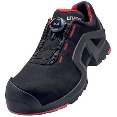 uvex 6567 6567245 Lage veiligheidsschoenen S3 Schoenmaat (EU): 45 Zwart/rood 1 paar
