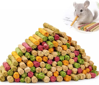 SnelShoppen - 500g Natuurlijke Konijnen Kauwsnacks - 85 Stuks - Timothy, Havermout & Biet - Gezonde Speelgoed voor Konijnen