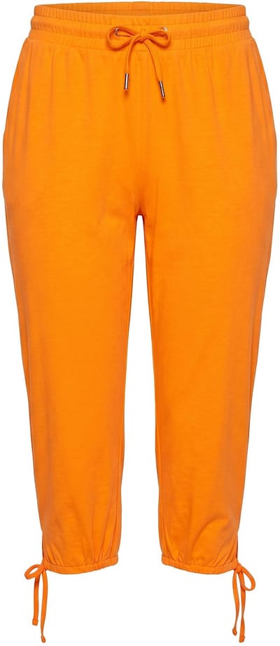 Angel of Style - Dames - Sweatcapri straight fit elastische tailleband zoomsplit - Oranje - Maat 42