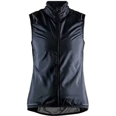 Craft Adv Essence Light Mouwloos Fietswindjack Dames - Zwart | Maat: M