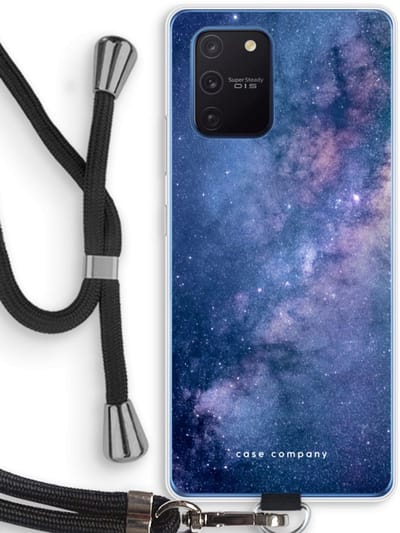 Case Company® - Hoesje met koord geschikt voor Samsung Galaxy Note 10 Lite hoesje met Koord - Nebula - Telefoonhoesje met Zwart Koord - Bescherming aan alle Kanten en Over de Schermrand