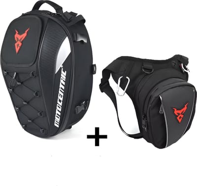 CarryQuest® - Motor Rugzak - Zadeltas Motor - Motorfiets Rugzak - 48L Capaciteit - Motorrugzak - Waterdicht & Ergonomisch - Rood