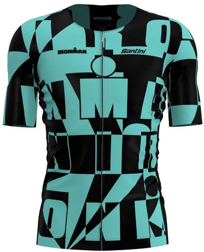 Santini Enigma X Ironman Korte Mouw Wielertrui Groen S Man