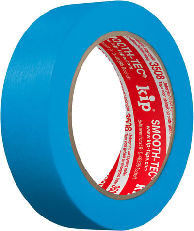 Kip 3508 - SMOOTH-TEC Afplaktape - Blauw - 30mmx50m - Dun glad crêpepapier met betrouwbare acrylaatlijm voor buiten - UV-bestendig met een goede hechting en uitstekende scheurvastheid op diverse ondergronden - Temperatuurbestendig tot 80°C