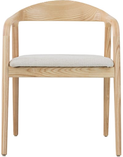 Stoelen 'Claire' Essenhout Stof Ote Milan 103 Beige - Set van 2
