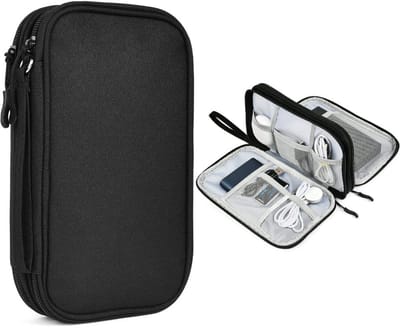 Ynkkvre -Elektronica / Electronica Organizer - Dubbele Rits - Travel Organization - Reistasje - Reizen - Vliegtuig - Opberg Tas - Kabel Organizer - Powerbank Storage