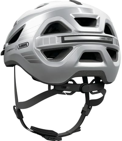 Fietshelm ABUS URBAN-I 4.0 LR signal silver L - 57-61 cm - zilver - Geschikt voor gebruik op elektrische fietsen - stadsfietsen - 280 g