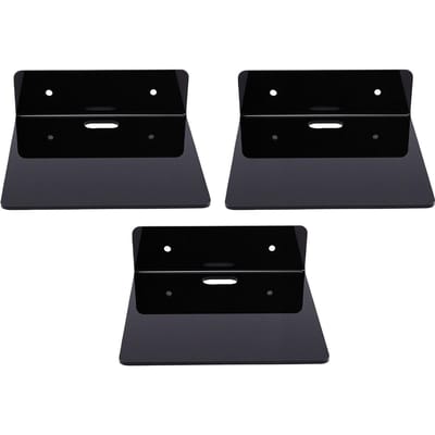 3 PCS Support Mural pour Enceinte Étagères Flottantes Étagère Suspendue en Acrylique pour Enceinte Caméra pour Salon Chambre Théâtre Maison noir