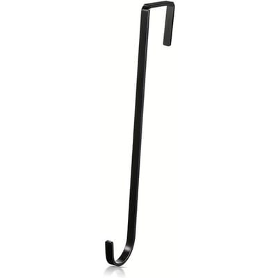 Unieke 14.96'' Metalen Deurhaak voor Halloween Kerst Pasen Decor Zwembad Krans Voeder Platte Haak Vogelbadhaak zwart
