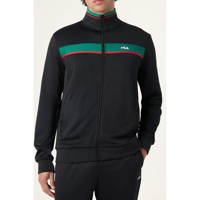 FILA Sagano Regular Taped Track Jacket Black Maat: S | Hoodies Outlet | Heren | Zwart