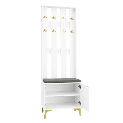 "Witte hal kast spaanplaat voor entree 60.5×35.2×180.5cm "