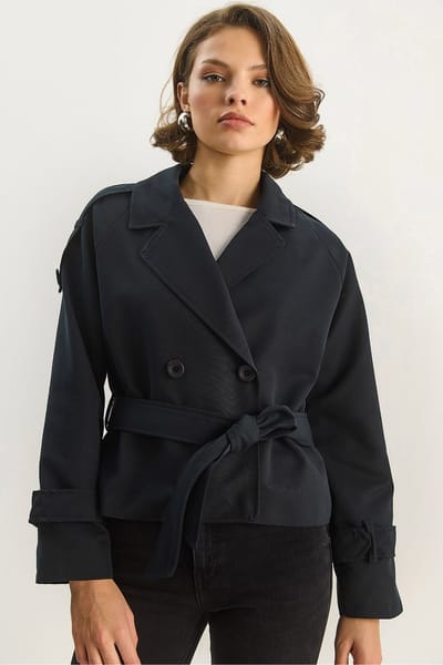 Overmaatse Trenchcoat met Striksluiting