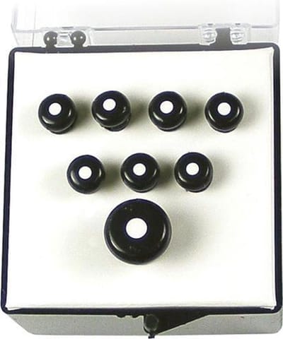 Martin - Bridgepins - Set Zwart - Witte Stip - Vervangonderdeel