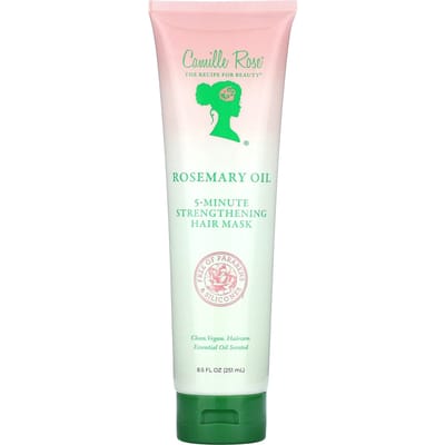 Camille Rose, 5-Minuten Versterkend Haar Schoonheidsmasker, Rozemarijnolie, 8,5 fl oz (251 ml) white