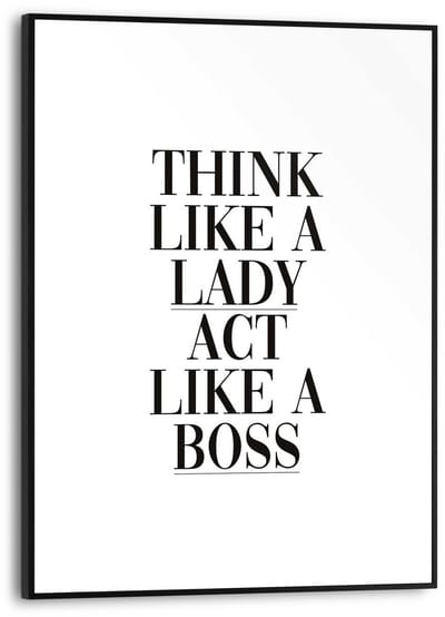 Schilderij Lady Boss - 40 x 30 - Hout - REINDERS