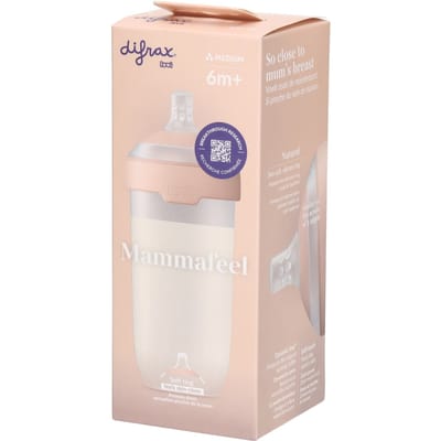 Difrax LOVI Babyfles Dynamisch - Mammafeel - 330 ml - Roze - 1 Stuk