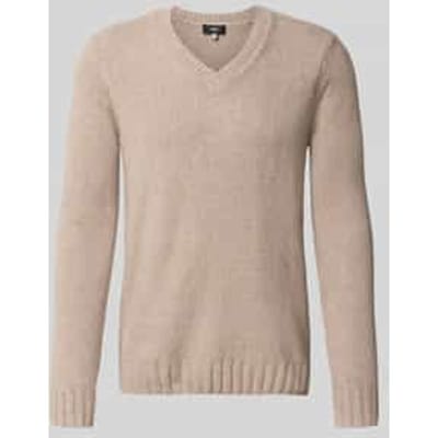 Gebreide pullover met V-hals model 'UPO'