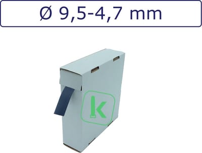 PRO-TIE® - Krimpkous 9,5-4,8 mm Blauw Dunwandig krimpverhouding 2:1 (Box 10 meter) - PRO-TIE