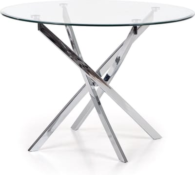Glazen Eettafel Raymond 100 Cm Breed Chrome