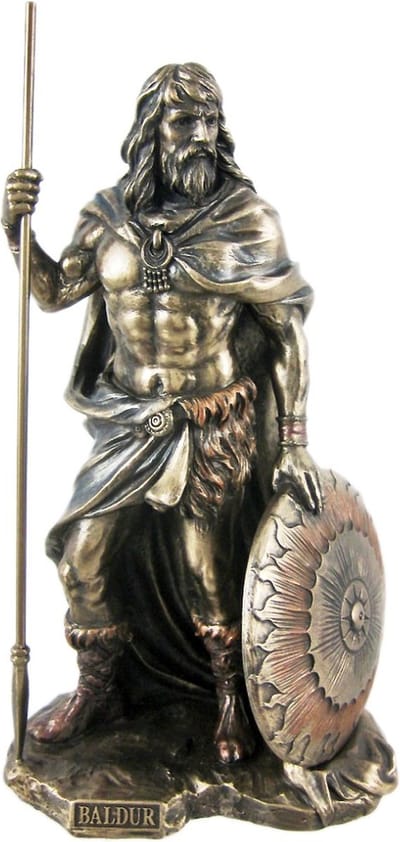 Veronese Design Beeld/figuur - Noorse God Baldur - Gebronsd beeld - (hxbxd) ca. 21cm x 12cm x 10cm