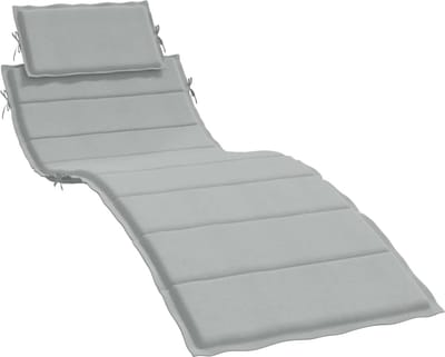 vidaXL - Ligbedkussen - 186x58x4 - cm - stof - gemêleerd - lichtgrijs
