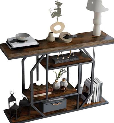Consoletafel Retro - 120cm - Haltafel - Wandtafel - Sidetable - Massief hout