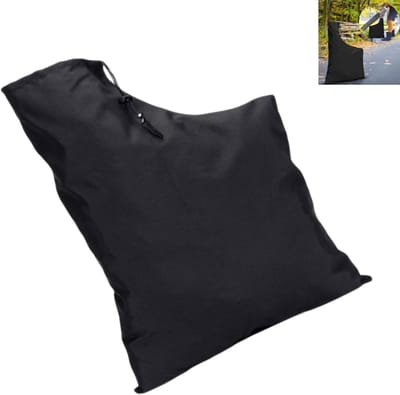 Zak voor bladblazer, tas voor het uitblazen van bladeren, 60 x 44 cm, bladzak met koord, verzamelzak voor de tuin, erf (zwart)