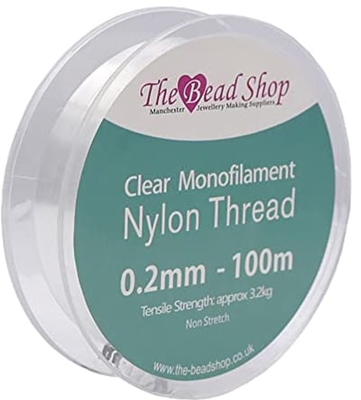 Onzichtbare nylondraad 0,2 mm - Sterke onzichtbare draad voor decoratie, naaien en kralen - 100 m spoel