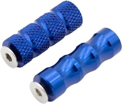 Motorfiets Voetsteunen - Voetsteunen Motor - Veilig Rijden - Antislip Aluminium - Universele Pasvorm - Blauw