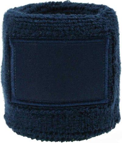 L-merch zweetbandjes - Zweetband pols - Fitness - Hardlopen - Volwassenen - Katoen - Navy