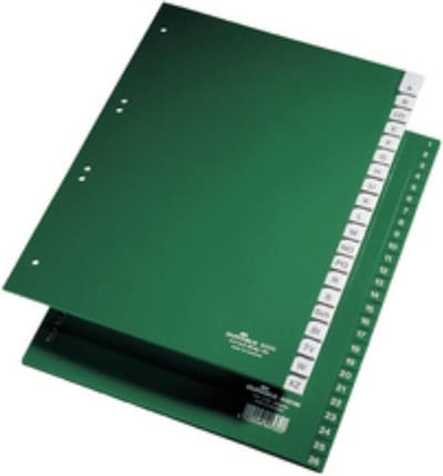 DURABLE kunststof tabbladen, PP, dikte: 0,12 mm, 25-delig