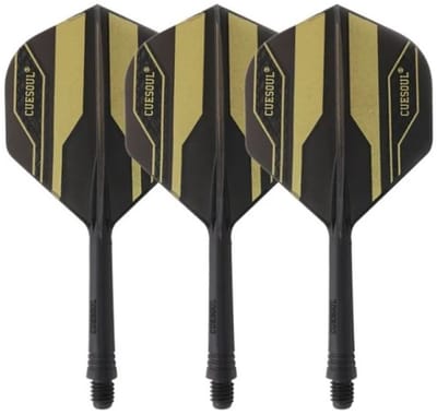 Cuesoul - Tero Flight System AK5 Rost Golden Pattern - Black Standard - Dart Flights