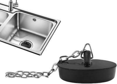 Gootsteenstop - Afvoerplug Lekvrij - Water Dicht Maken - Hittebestendig Rubber - 7 cm - Wit