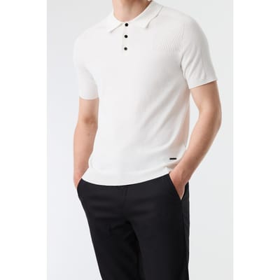 AlphaTauri Fotol V1.y9.01 Flat-knit-shirt Off-white Size: S | Polo Shirts Outlet | Heren | Wit