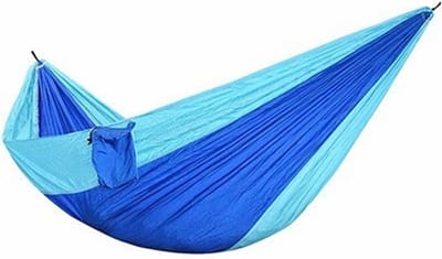 Parachute Hangmat - Reis Hangmat - Ontspannen Buiten - Lichtgewicht & Draagbaar - 220x100cm - Blauw