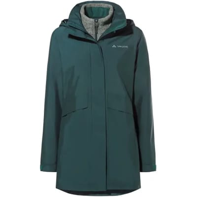 VAUDE Women's Idris 3in1 Parka IV, 3in1 Jas, Regenjas, outdoorJas, Regenjas, met kap, Hardshell Jas, Regenjas, waterdicht, Dames, Outdoorjas