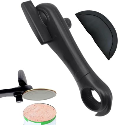 Blikopener Handgereedschap - Flesopener Baraccessoire - Moeiteloos Openen - Antislip Handgreep - 4-in-1 Ontwerp - Zwart