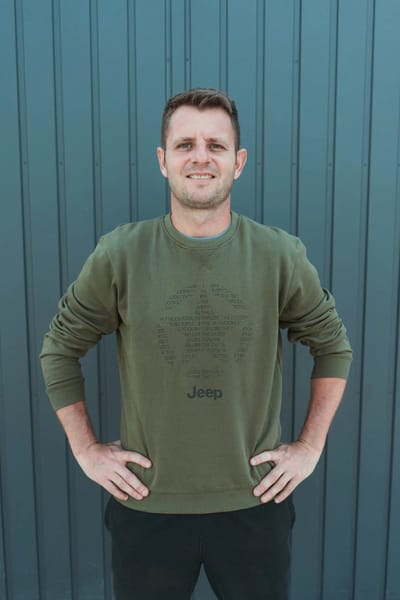 Jeep heren sweatshirt met ronde hals Star geheel bruin - M