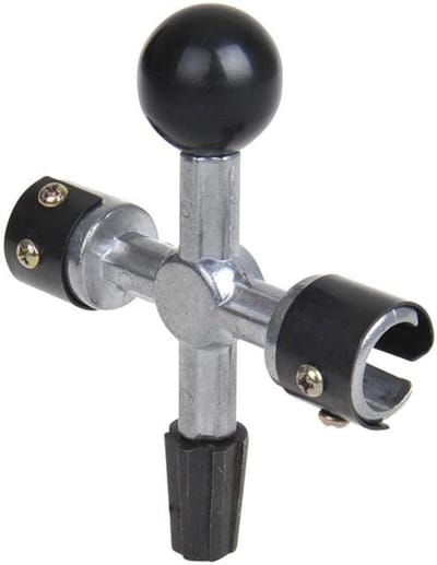 ProPlus Accupoolreiniger - 4-zijdig - Universeel - Verbeterde geleiding - 12.5 x 10.5 cm - Zilver