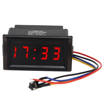 Allecto - Digitale LED Klok voor Auto - Waterdichte CarClock - Compact Formaat - Tijd en Datum Weergave - Perfect voor Auto's - Ideaal voor Elke Be...