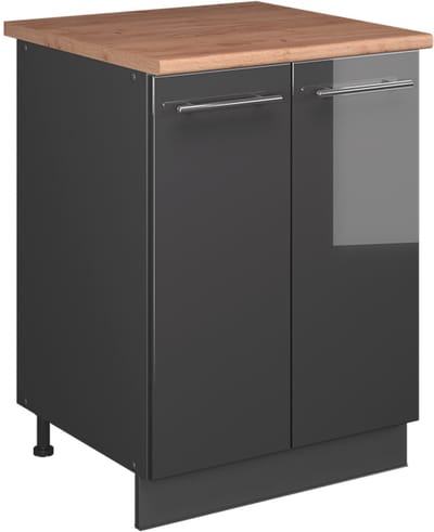 Vicco Wastafelkast Fame-Line, Antraciet Hoogglans/Antraciet, 60 cm