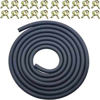 Set van 6mm brandstofslangen van 2,4 meter met 20 slangklemmen voor grasmaaier, tractor en motoren