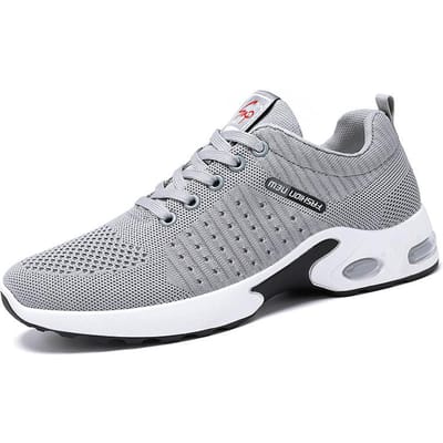 Schoenen Heren Lente Nieuwe Herenschoenen Casual Grote Maat Ademende Sportschoenen Heren 45 gray