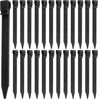 25 Stuks Plastic Grondpennen van 25 cm - Sterke Tuinrandpennen voor Tent, Tuin en Patio Gebruik